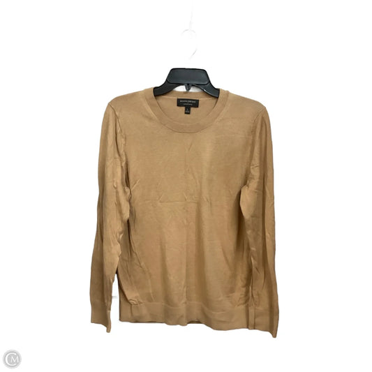 Top Long Sleeve By Banana Republic In Tan, Size: L