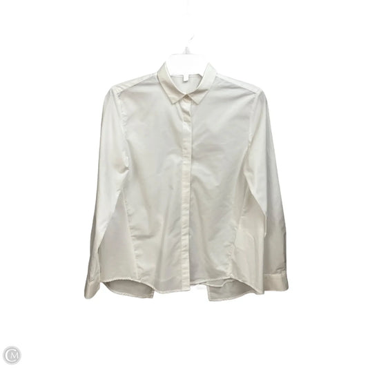 Blouse Long Sleeve By Banana Republic In White, Size: Xs