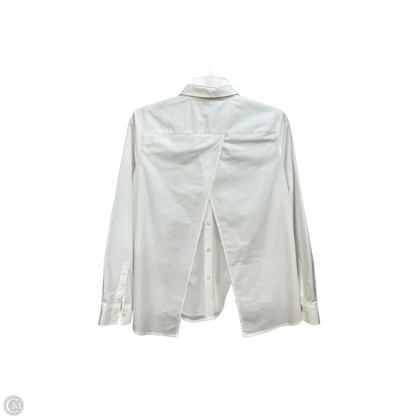 Blouse Long Sleeve By Banana Republic In White, Size: Xs