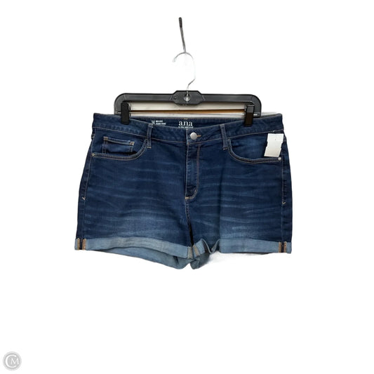 Shorts By Ana In Blue Denim, Size: 14