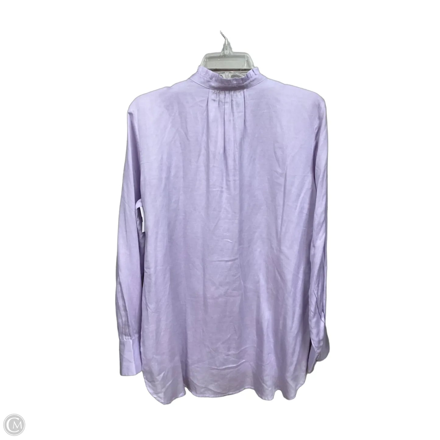 Blouse Long Sleeve By Loft In Purple, Size: M