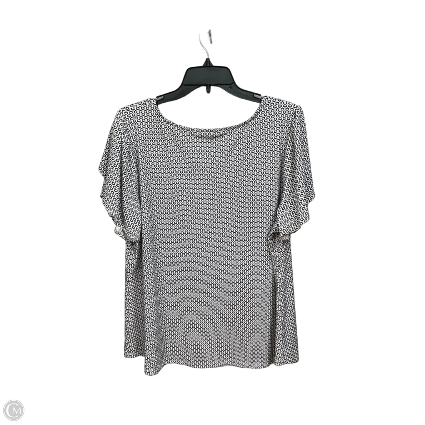 Top Short Sleeve By Adrianna Papell In Floral Print, Size: 1x