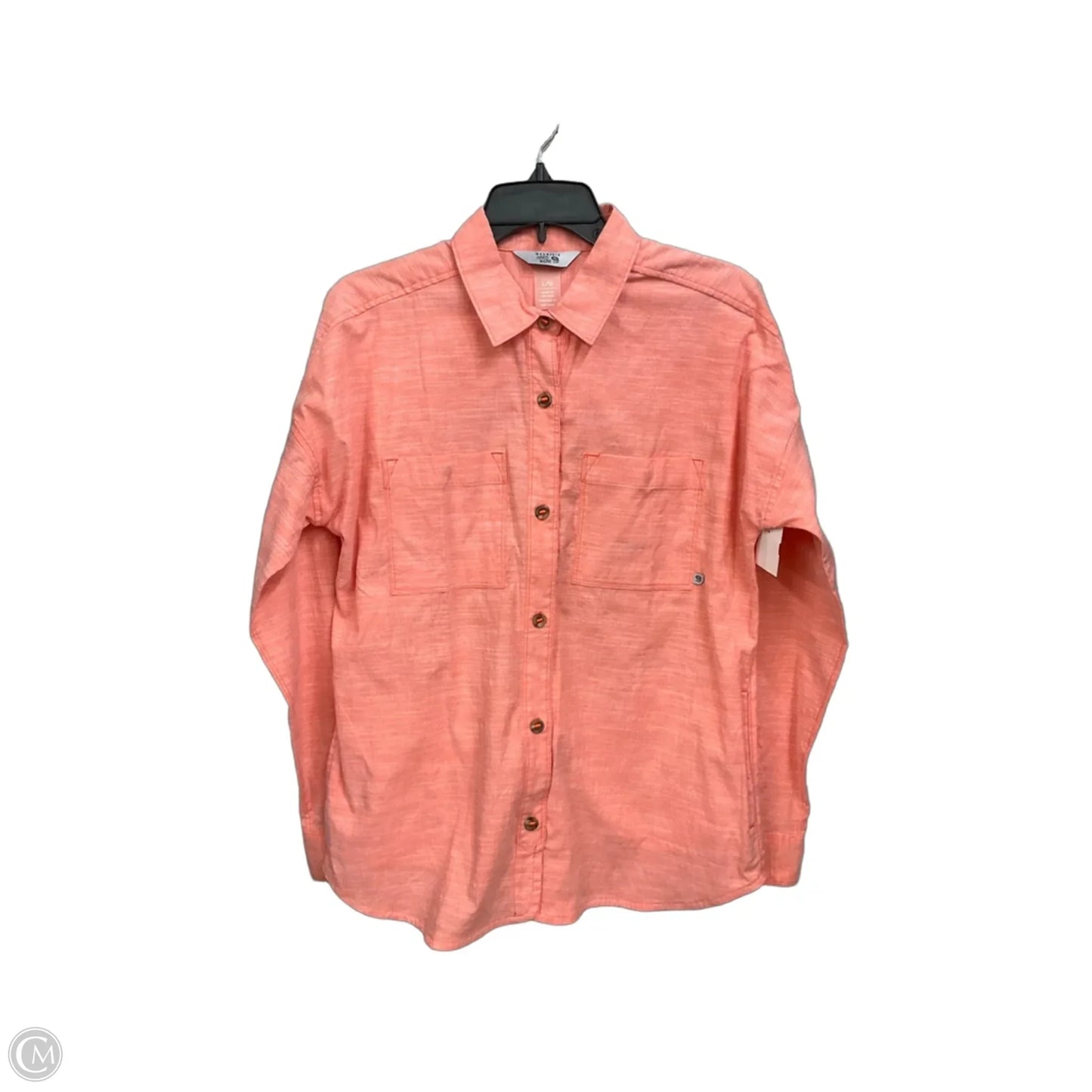 Blouse Long Sleeve By Mountain Hardwear In Coral, Size: L