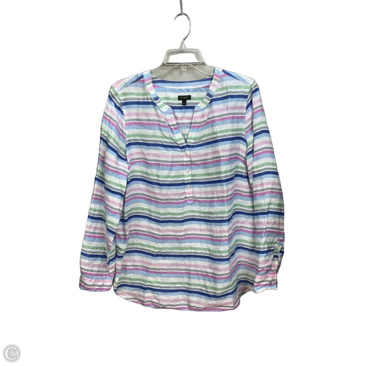 Tunic Long Sleeve By Talbots In Striped Pattern, Size: L