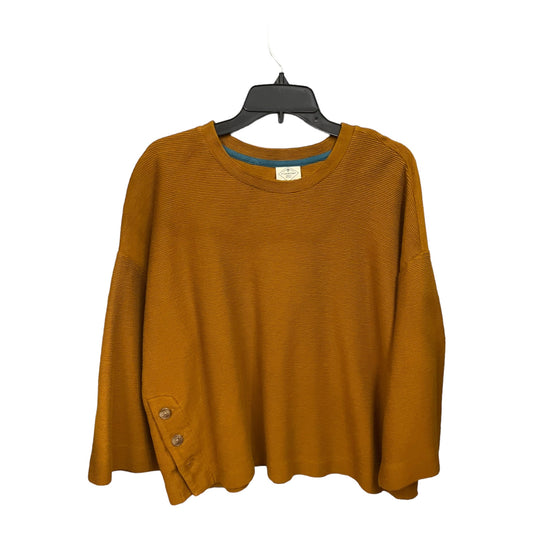 Top Long Sleeve By St Johns Bay In Brown, Size: L