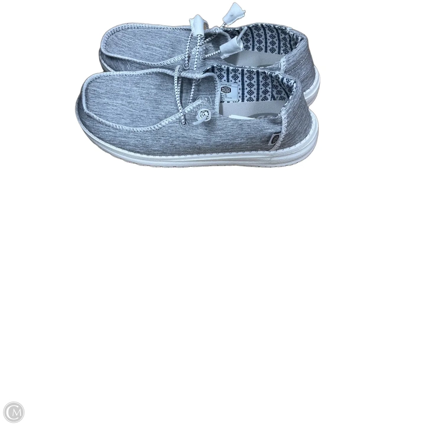 Shoes Flats By Hey Dude In Grey, Size: 9