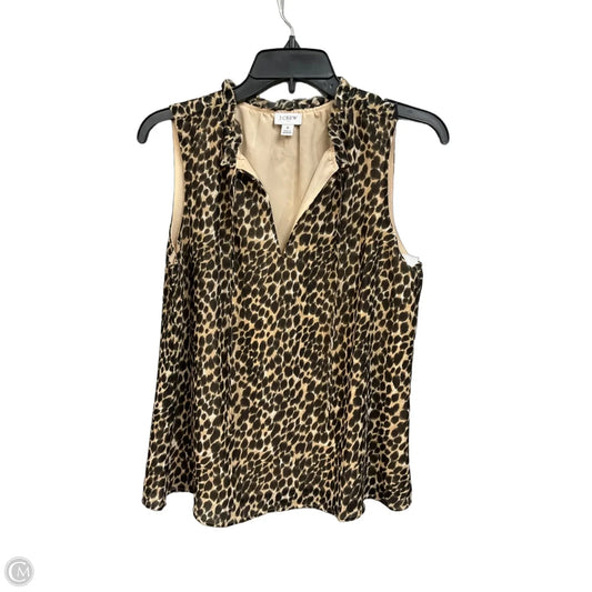 Top Sleeveless By J. Crew In Animal Print, Size: S