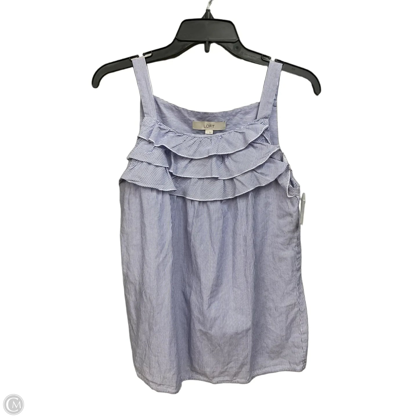 Top Sleeveless By Loft In Striped Pattern, Size: S