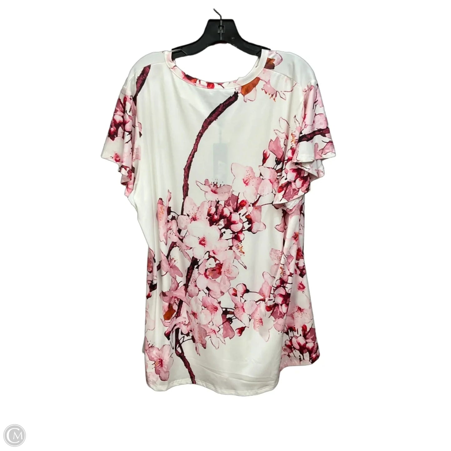 Top Short Sleeve By Lily In Floral Print, Size: 3x