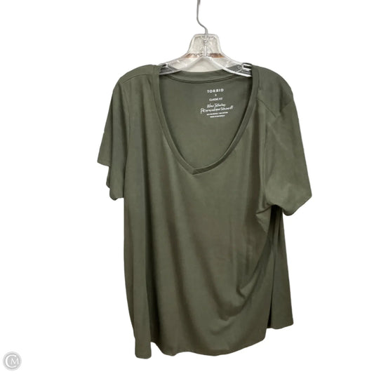 Top Short Sleeve Basic By Torrid In Green, Size: 3x