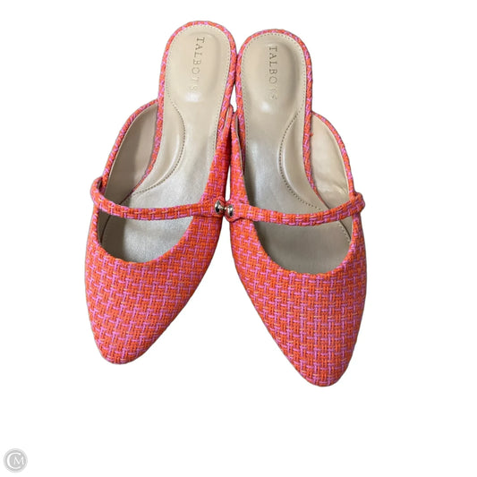 Shoes Flats By Talbots In Orange & Pink, Size: 8.5