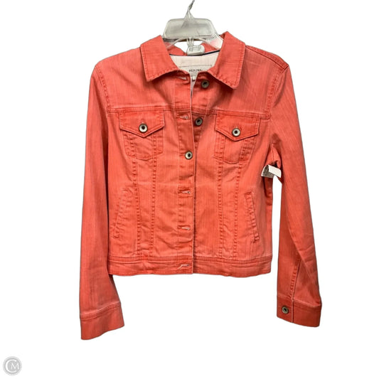 Jacket Denim By Merona In Orange Denim, Size: S
