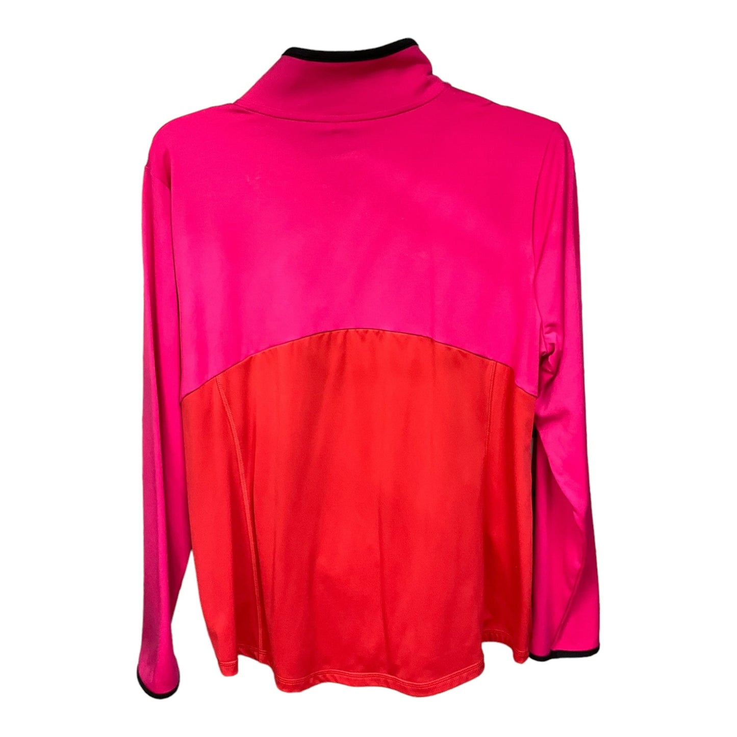 Pink Athletic Top Long Sleeve Collar Talbots, Size S