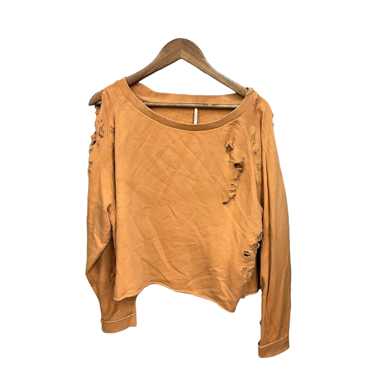 Orange Top Long Sleeve Basic Free People, Size Xs