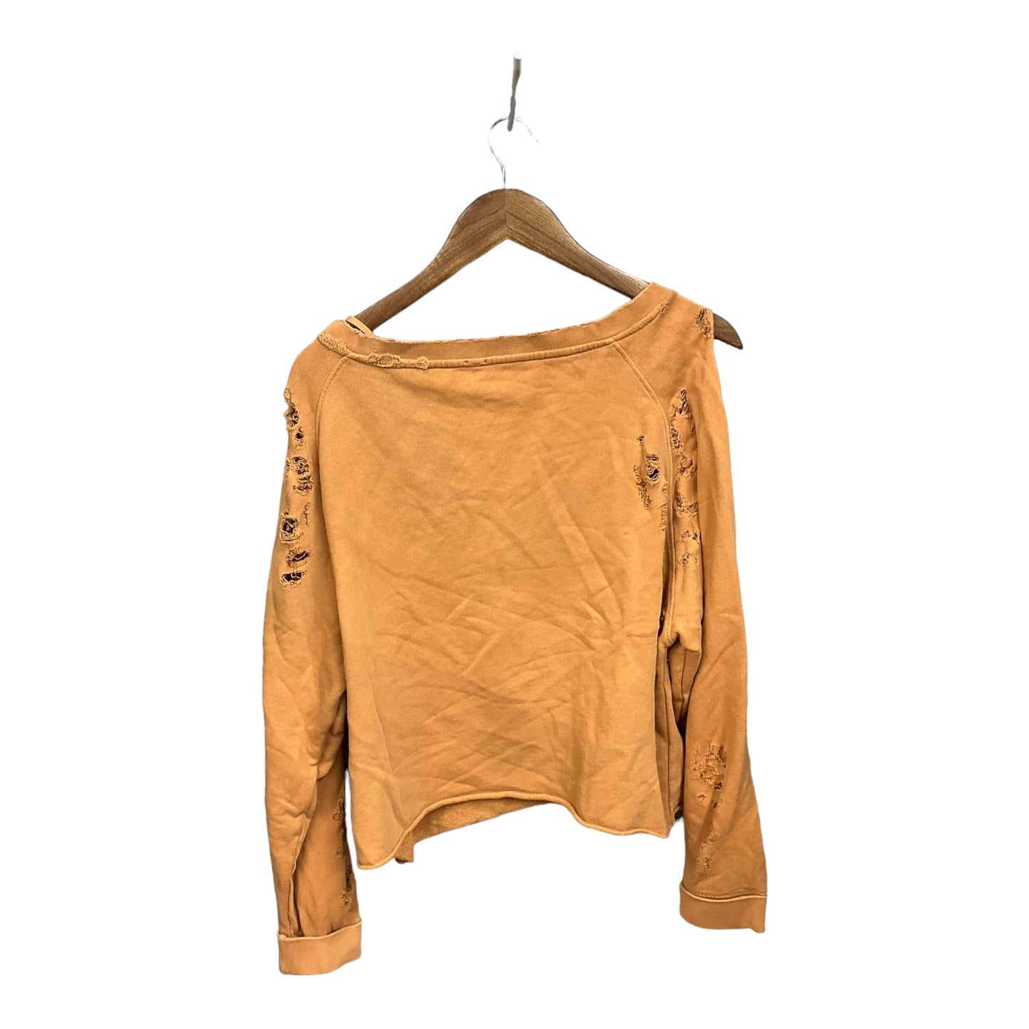 Orange Top Long Sleeve Basic Free People, Size Xs