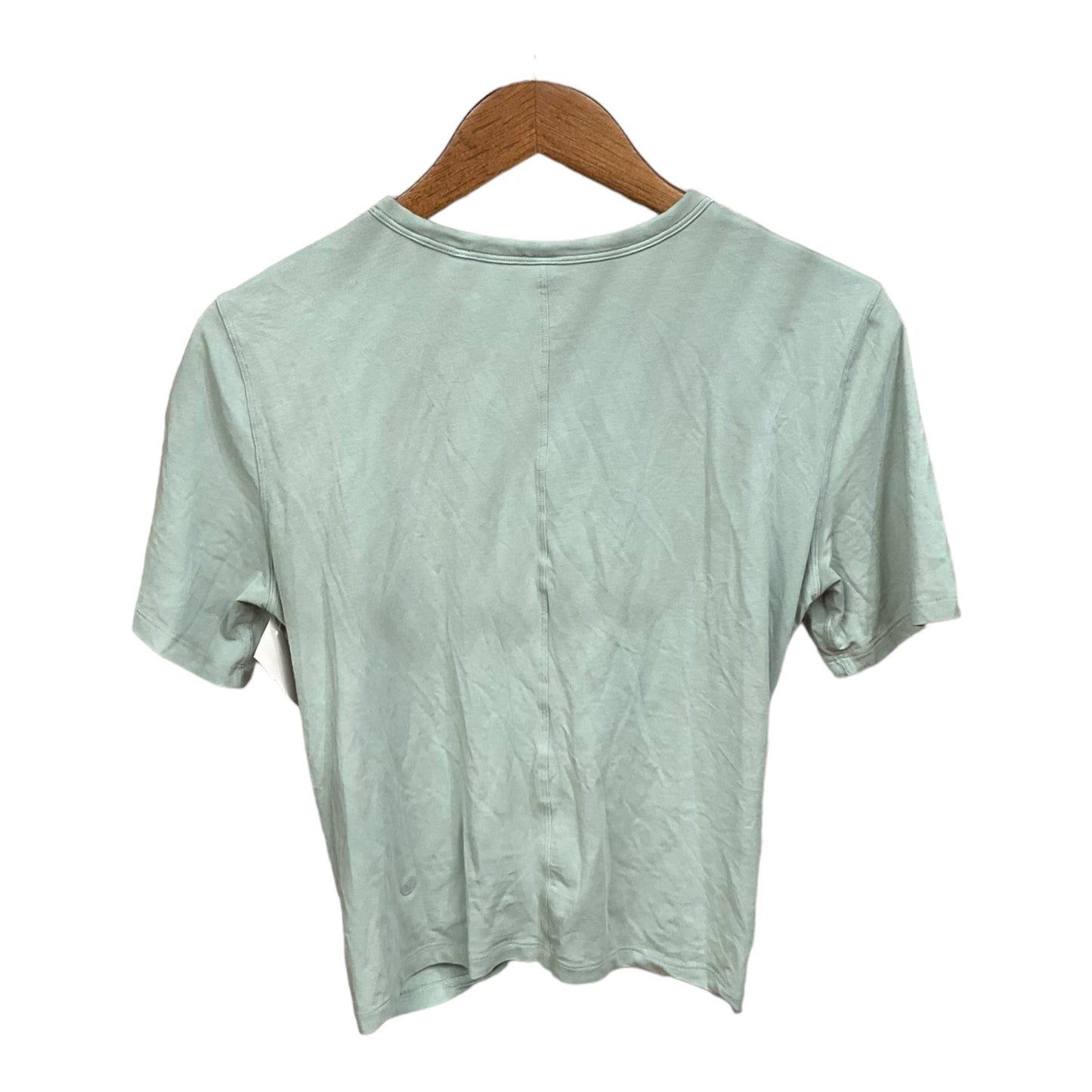 Athletic Top Short Sleeve By Lululemon In Green, Size: Xs