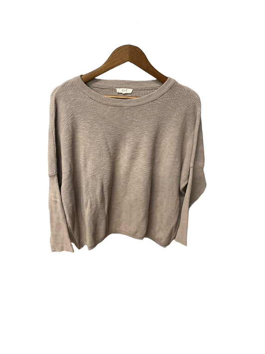 Top Long Sleeve Basic By Easel In Tan, Size: M