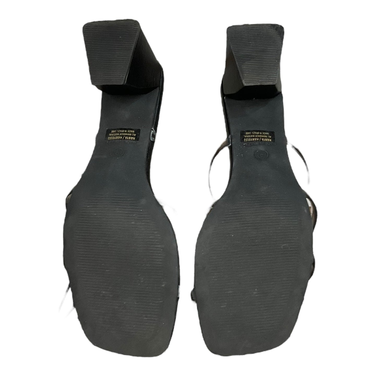 Black Sandals Heels Block Steve Madden, Size 6