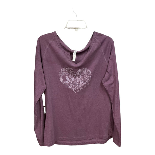 Top Long Sleeve Basic By Cmc In Purple, Size: L