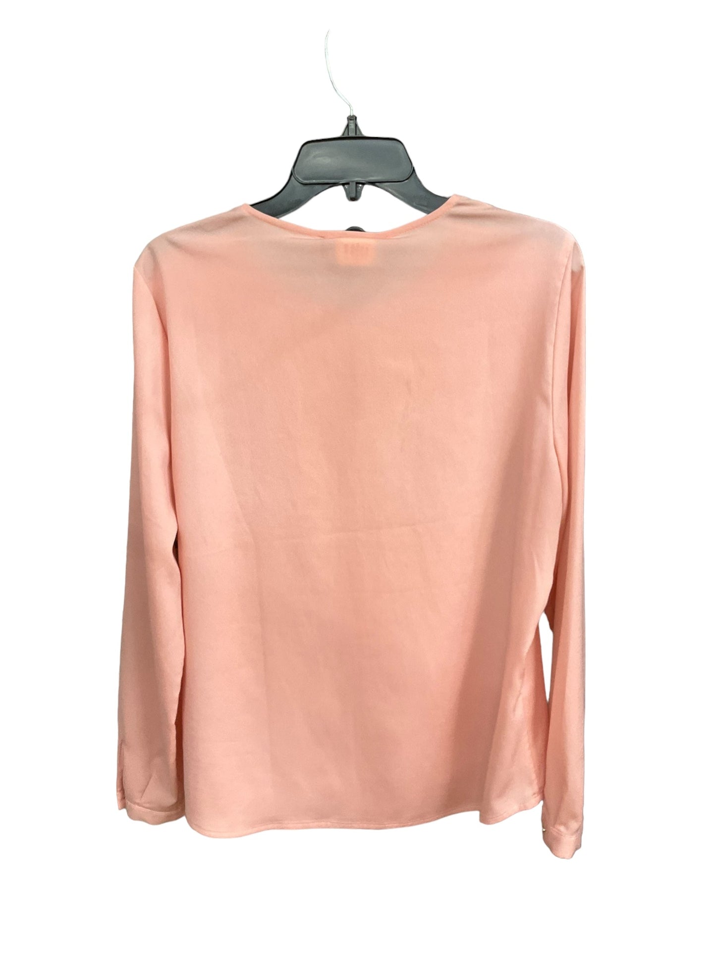 Peach Blouse Long Sleeve Karl Lagerfeld, Size L