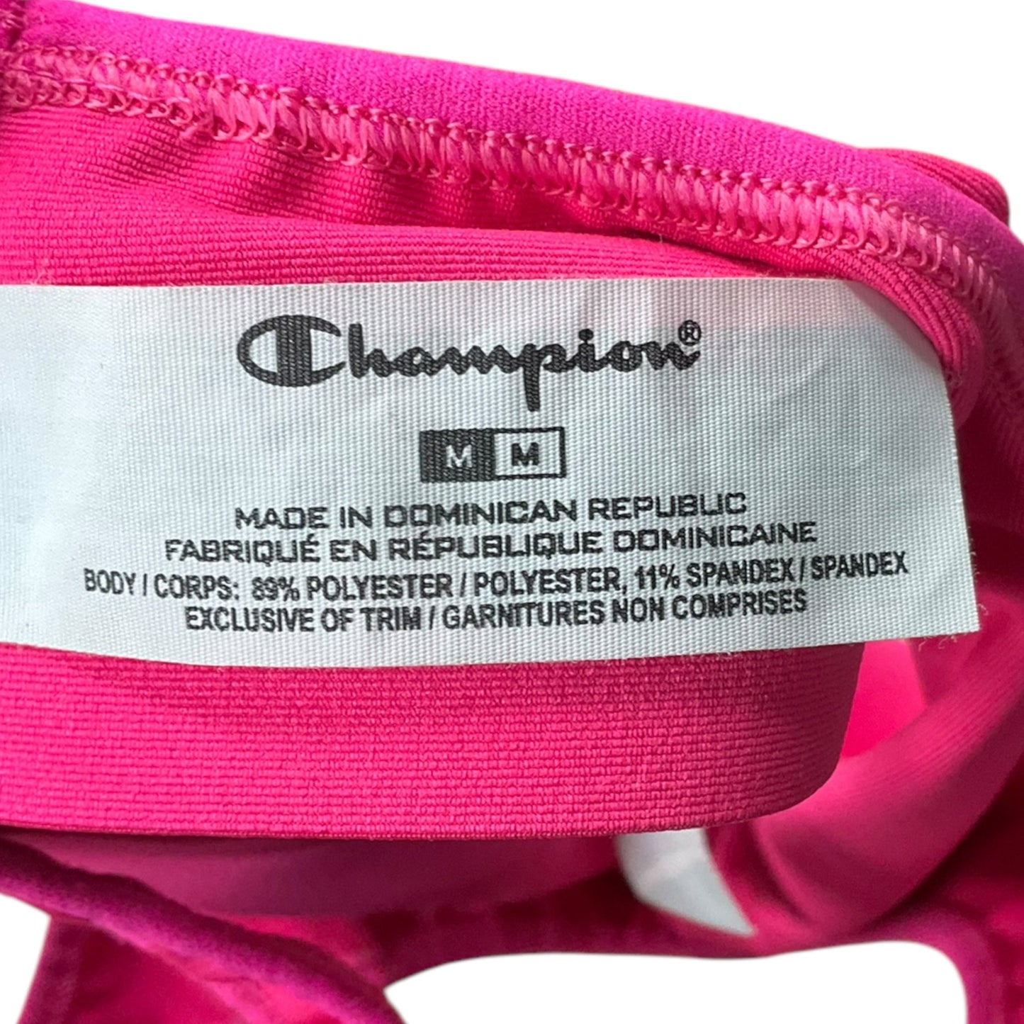 Athletic Bra By Champion In Pink, Size: M