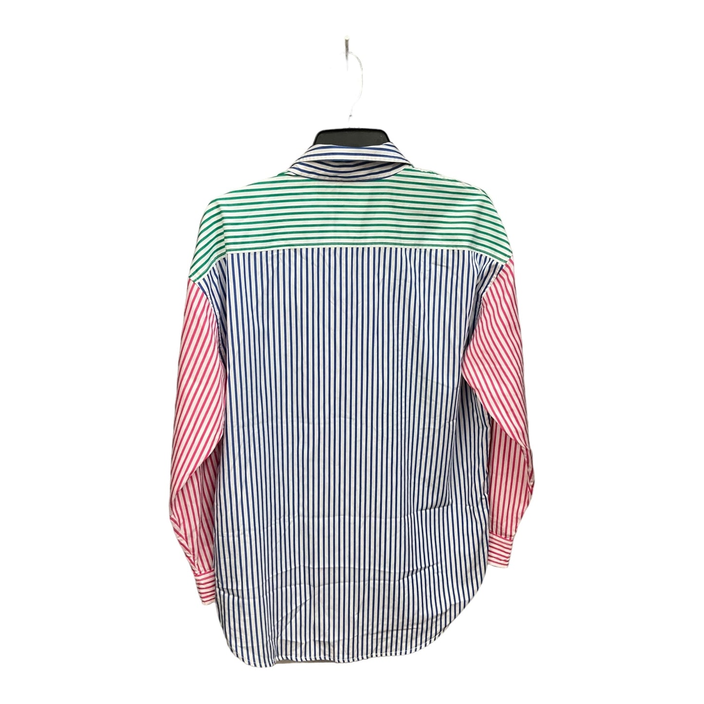 Striped Pattern Top Long Sleeve Lauren By Ralph Lauren, Size Large