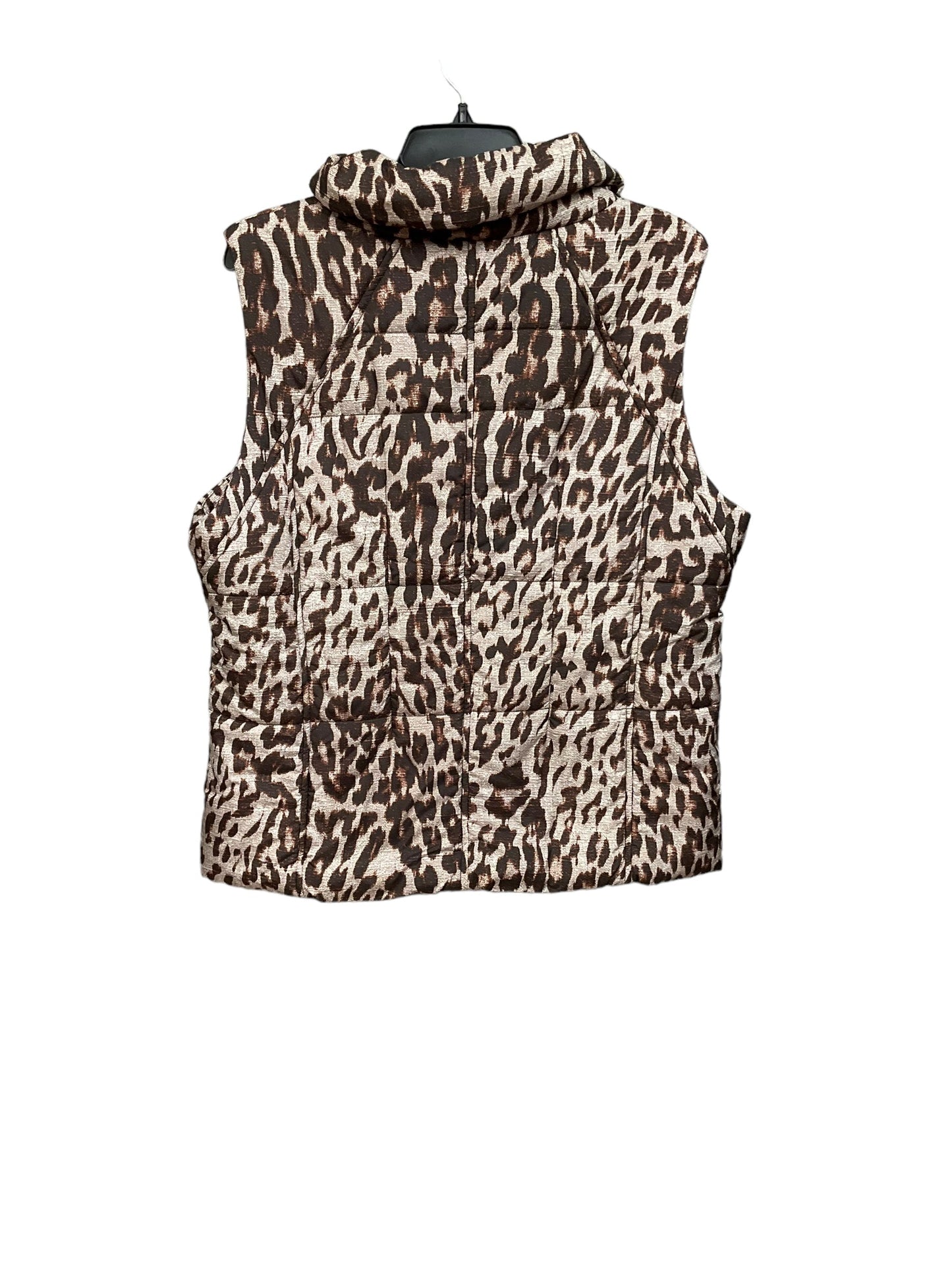 Vest Puffer & Quilted By Cabi In Animal Print, Size: Large