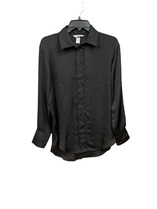 Blouse Long Sleeve By H&m In Black, Size: Xs