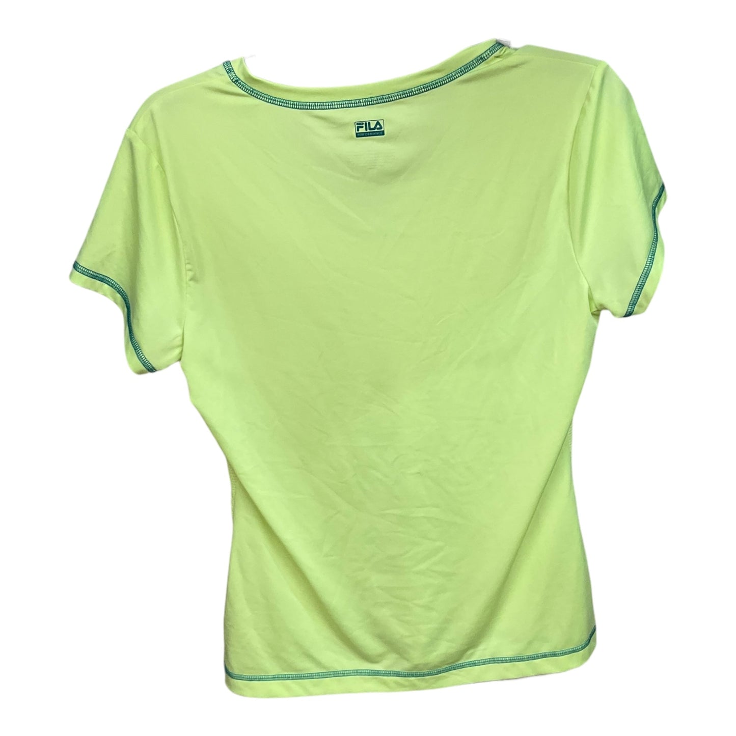 Green Athletic Top Short Sleeve Fila, Size M