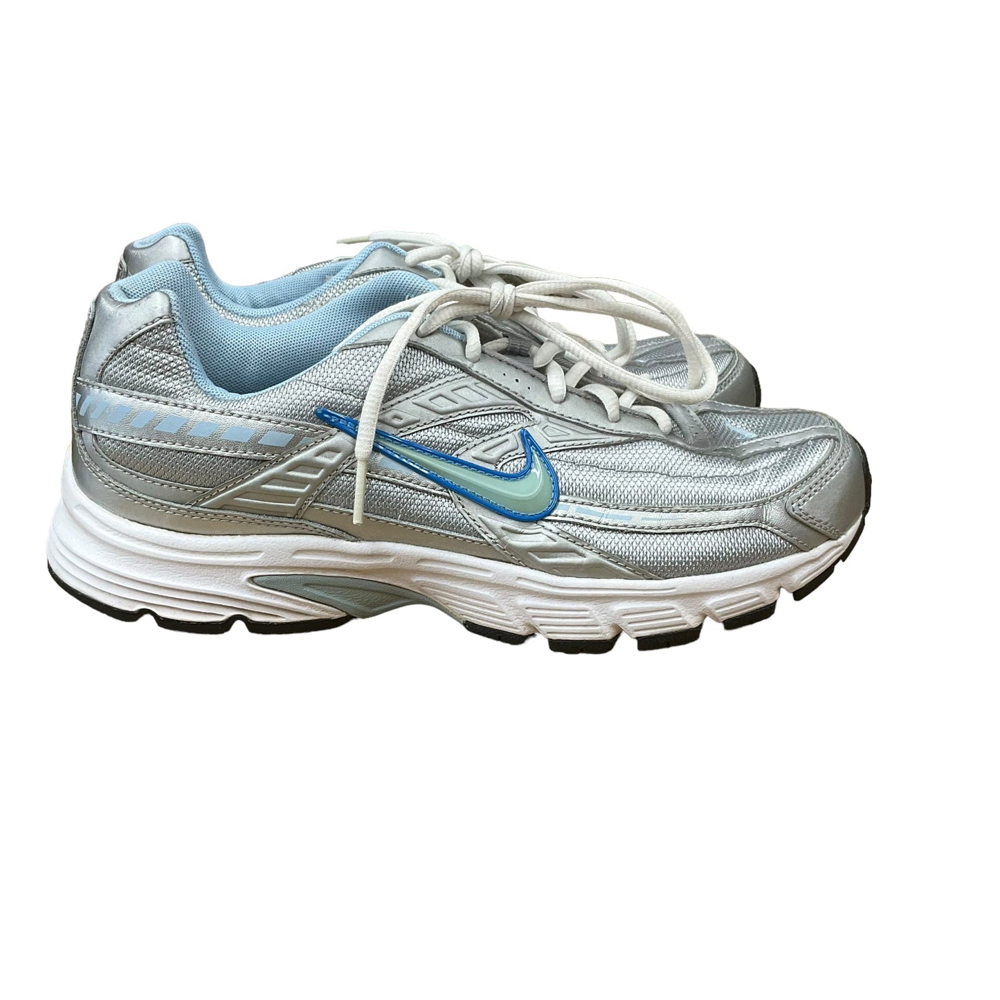 Silver Shoes Athletic Nike, Size 10