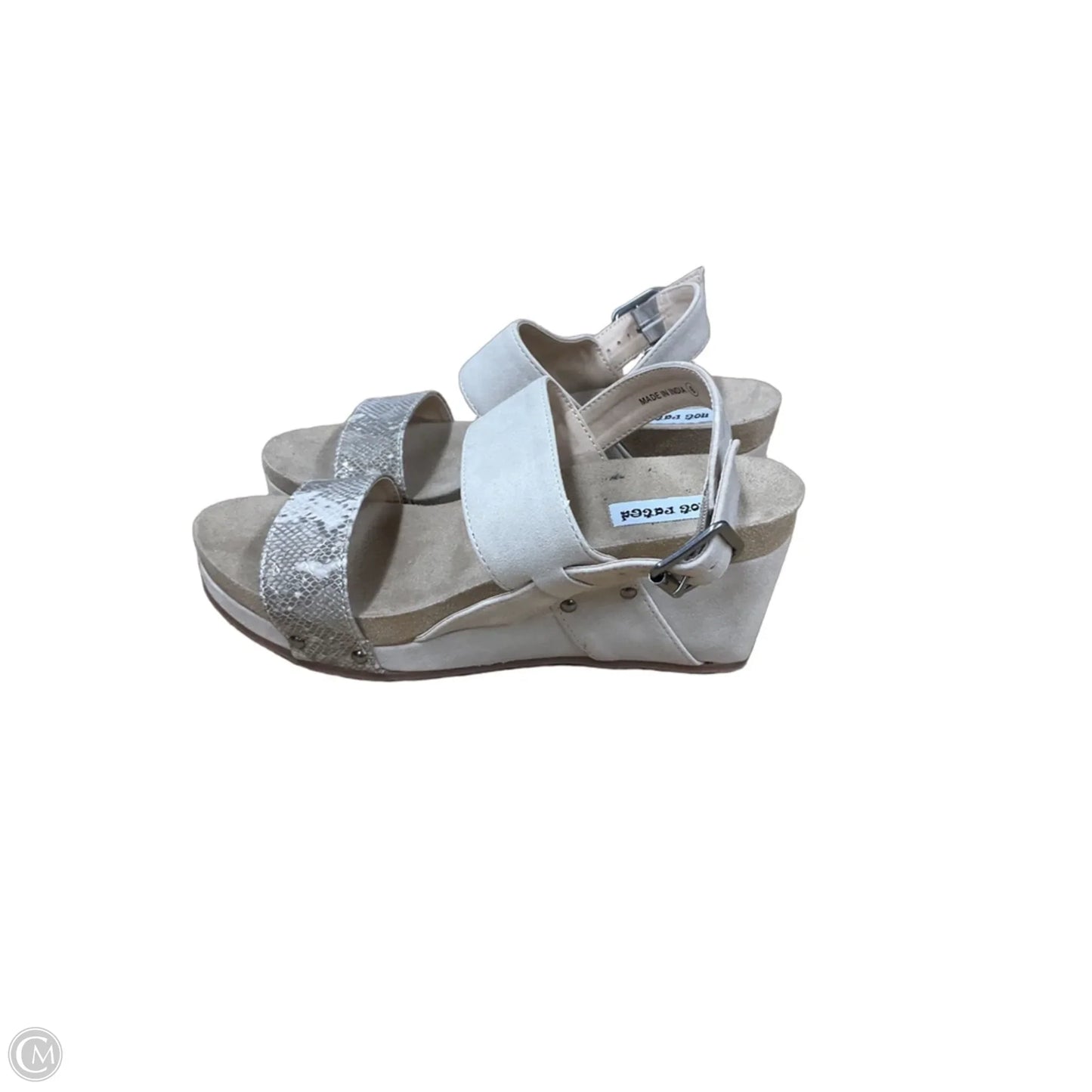 Sandals Heels Wedge By Not Rated In Snakeskin Print, Size: 6