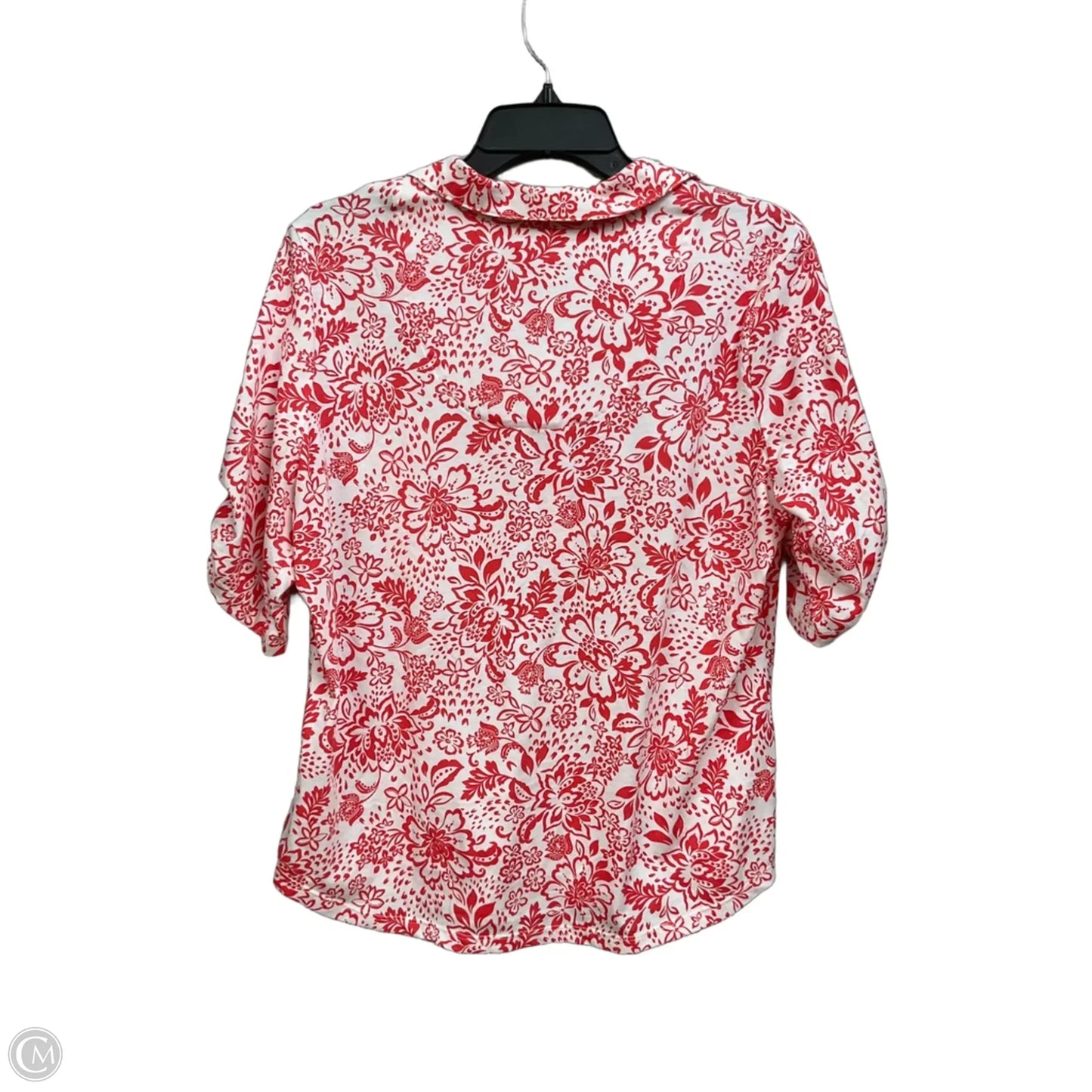 Top Short Sleeve By Emily Daniels In Floral Print, Size: Xl