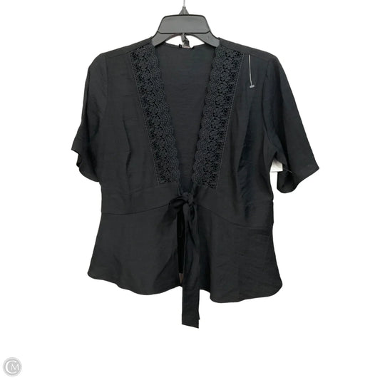 Top Short Sleeve By Express In Black, Size: S