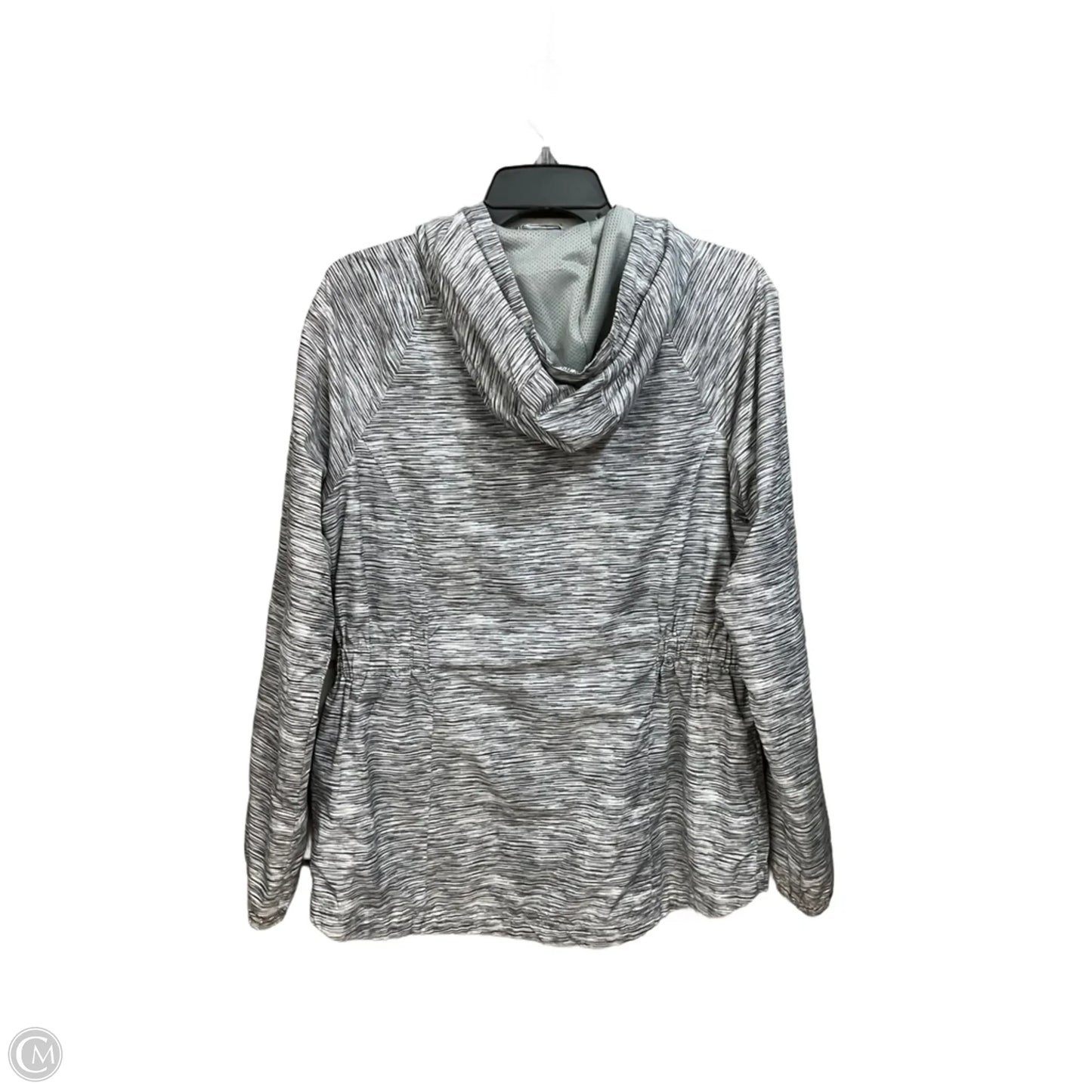 Jacket Windbreaker By New Balance In Grey, Size: L