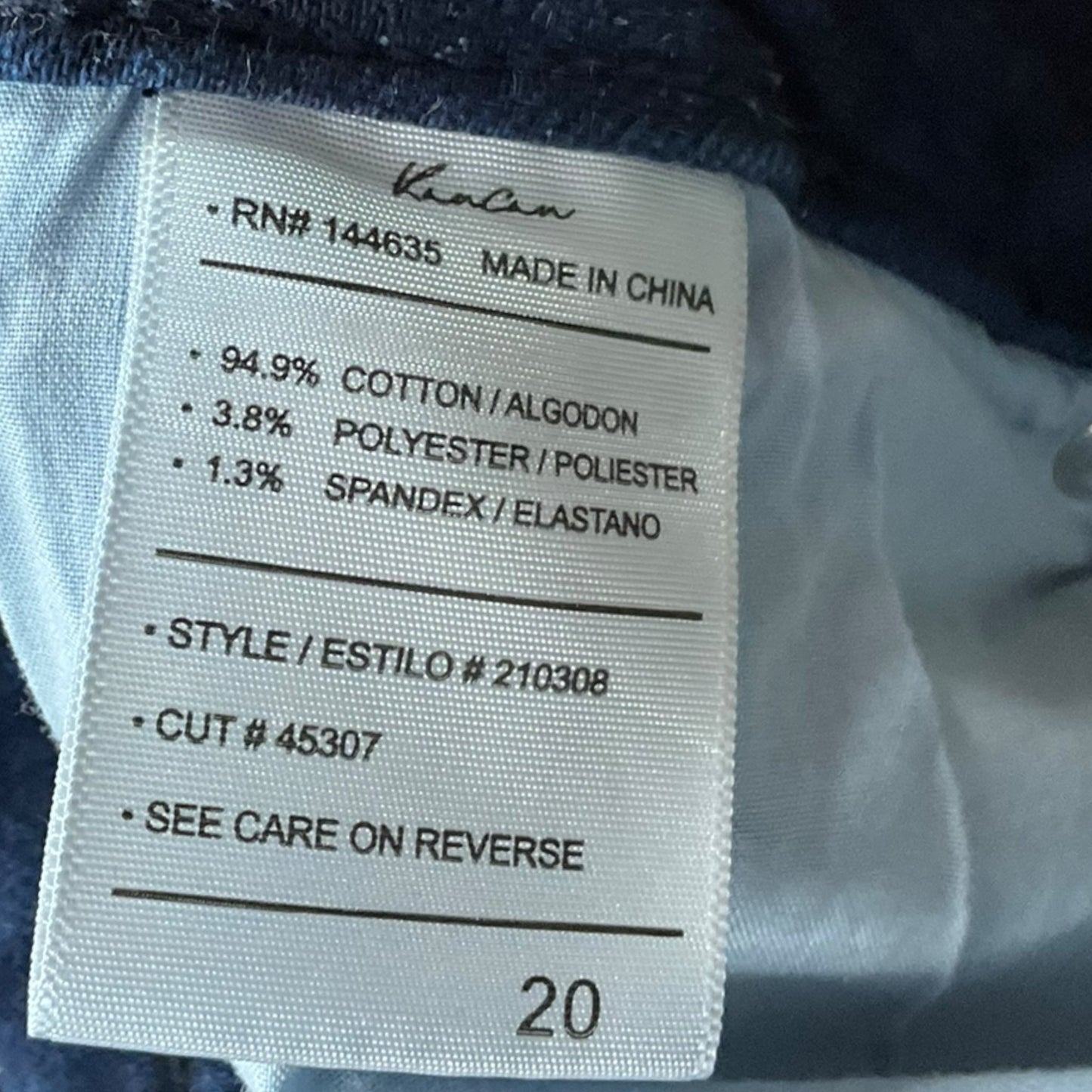 Jeans Flared By Kancan In Blue Denim, Size: 20