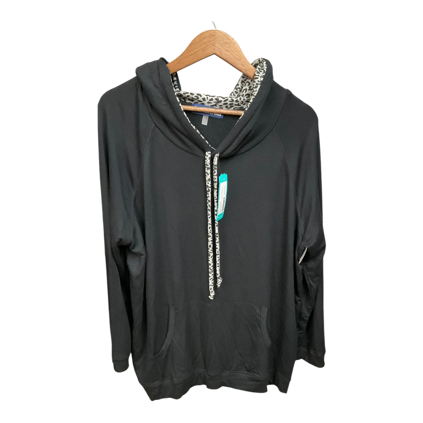 Sweatshirt Hoodie By Clothes Mentor In Black, Size: 1x