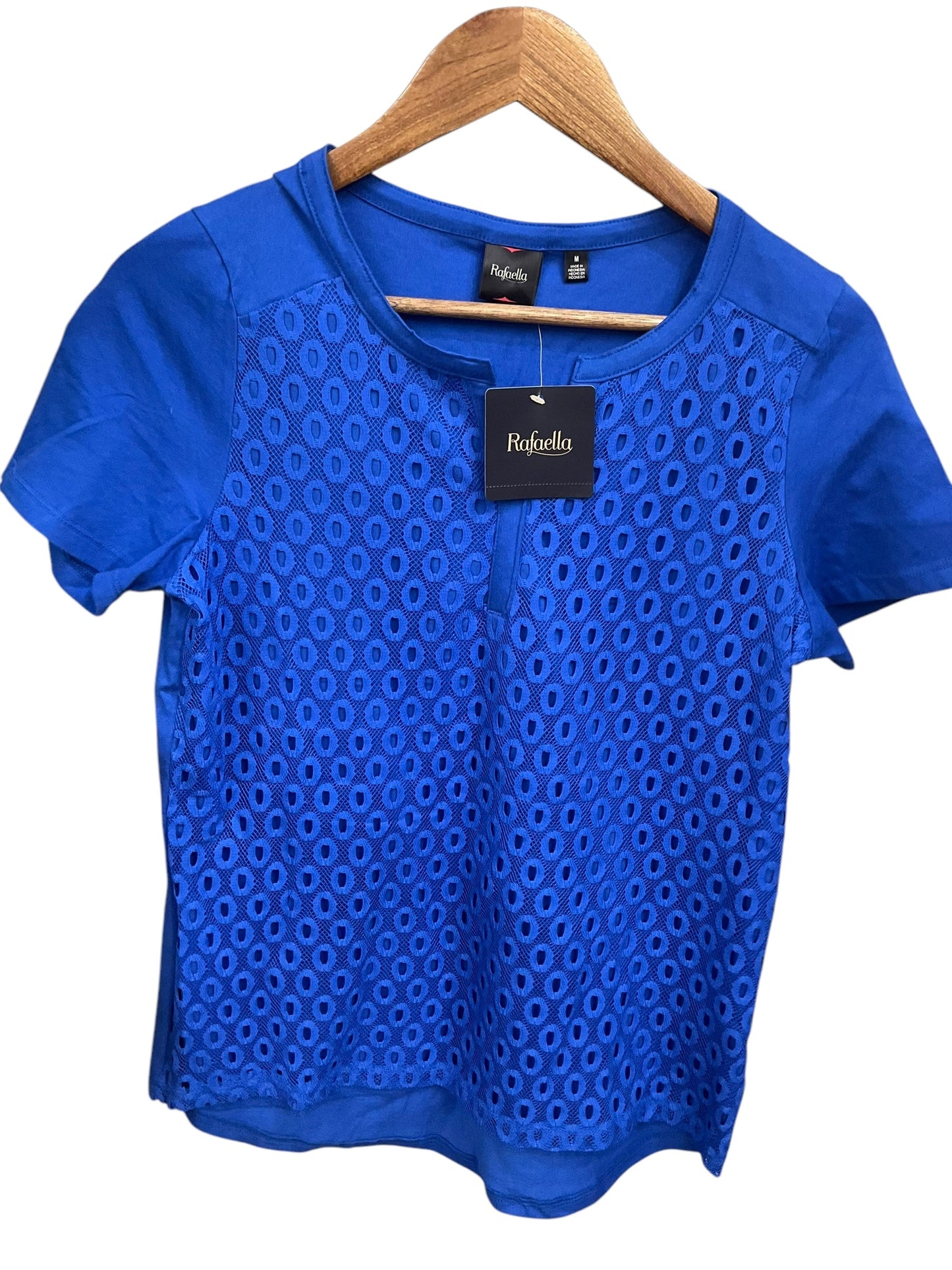 Top Short Sleeve By Rafaella In Blue, Size: M