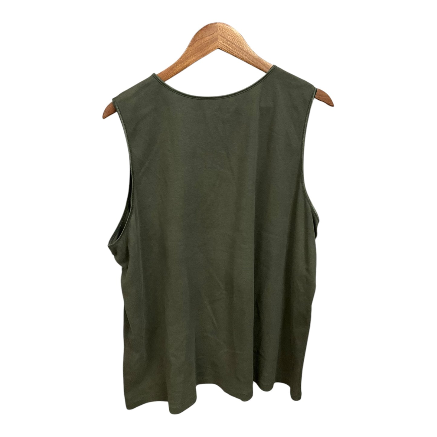 Top Sleeveless By Cj Banks In Green, Size: 3x