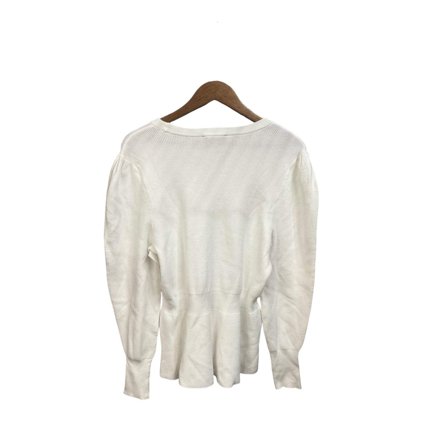 Top Long Sleeve By Express In White, Size: 16