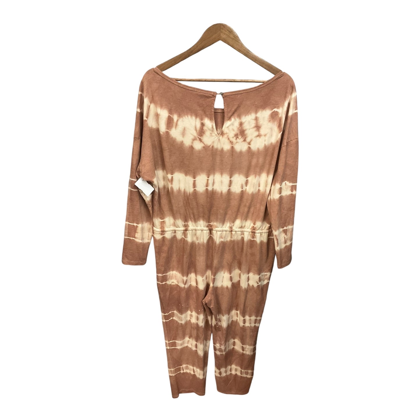 Jumpsuit By Scoop In Tan & White, Size: Xl