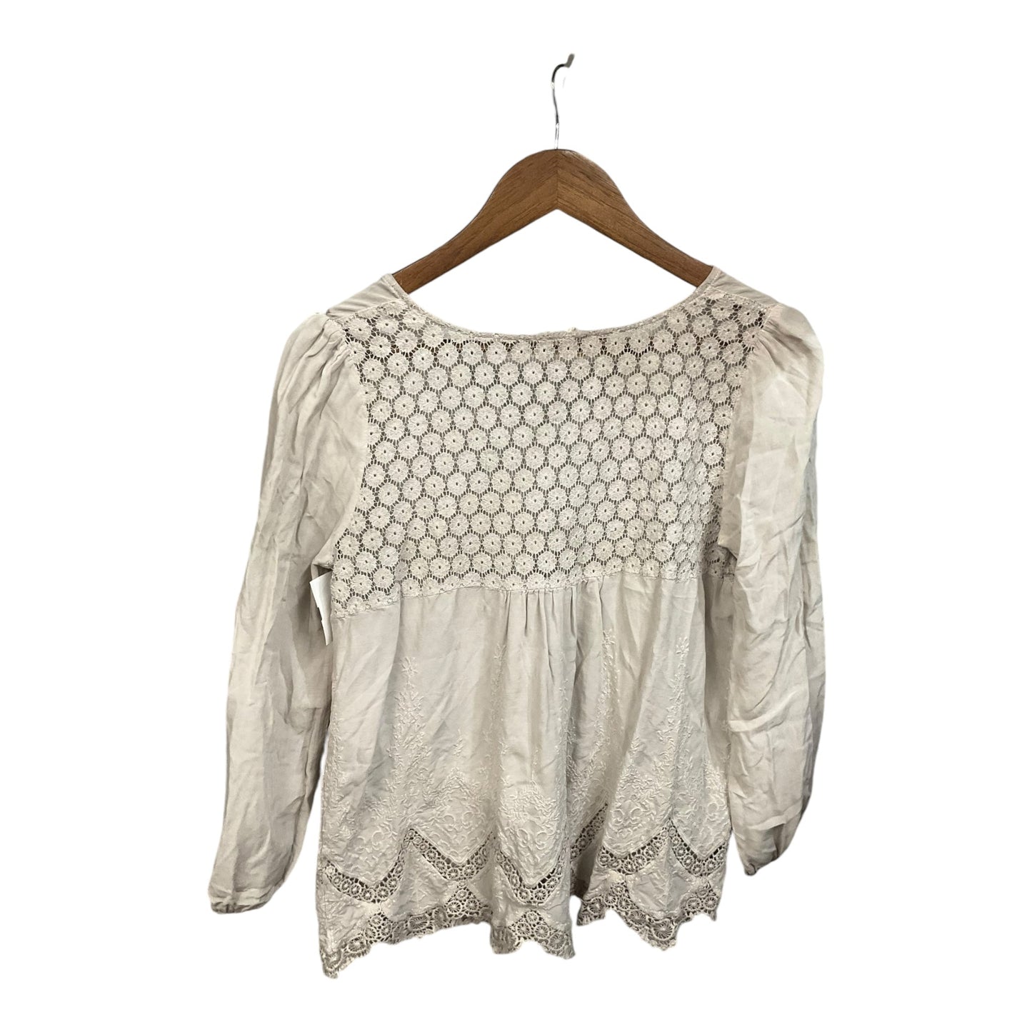 Top Long Sleeve By Altard State In Beige, Size: S