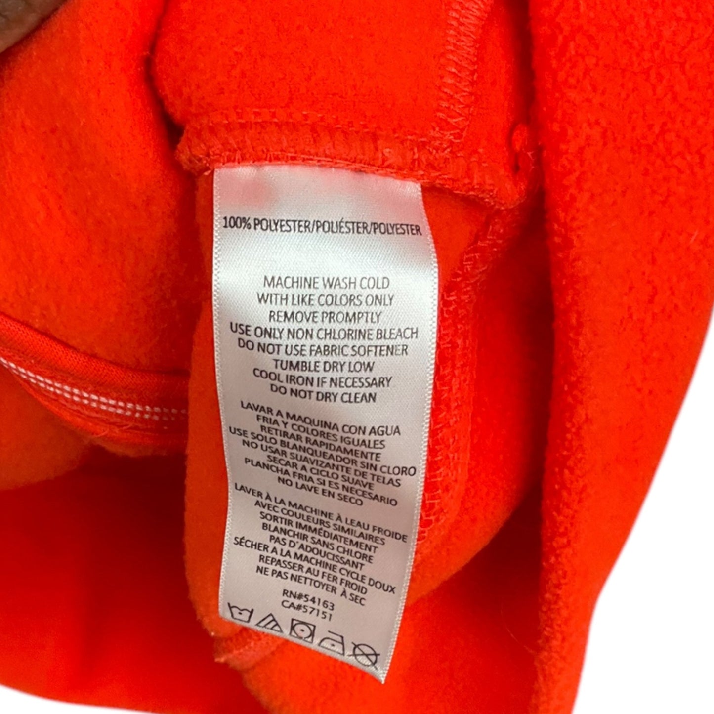 Jacket Fleece By Calvin Klein In Orange, Size: M