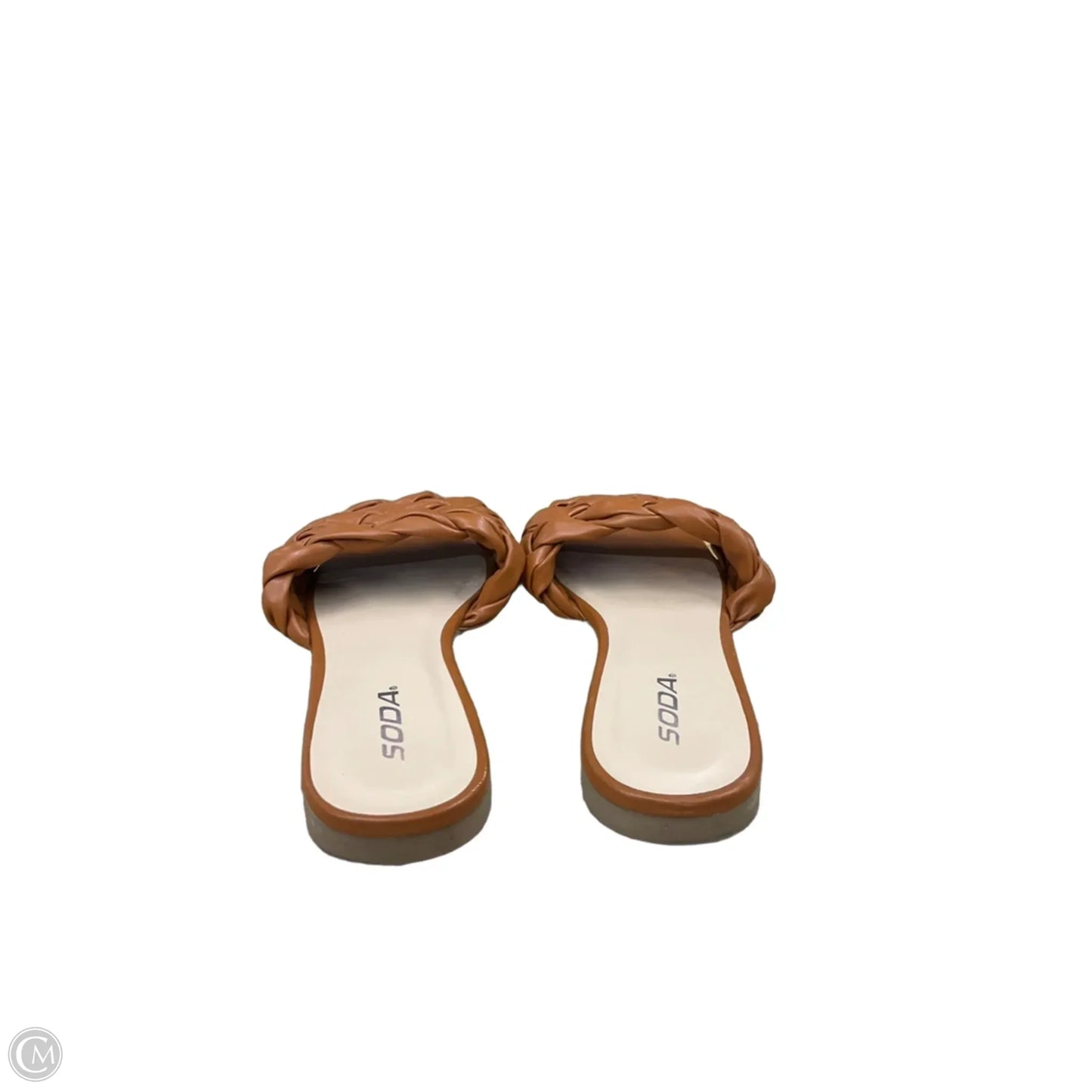 Sandals Flats By Soda In Brown, Size: 9