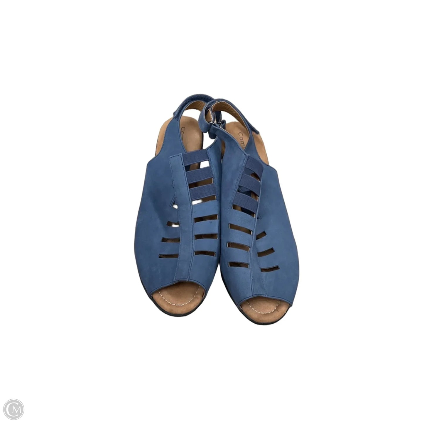 Sandals Heels Kitten By Comfortiva In Blue, Size: 11