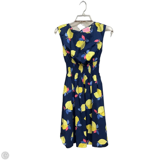 Dress Designer By Kate Spade In Blue & Yellow, Size: Xs