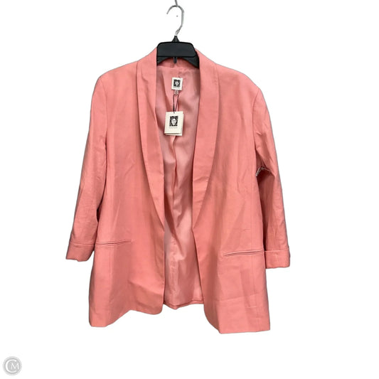 Blazer By Anne Klein In Pink, Size: Xl