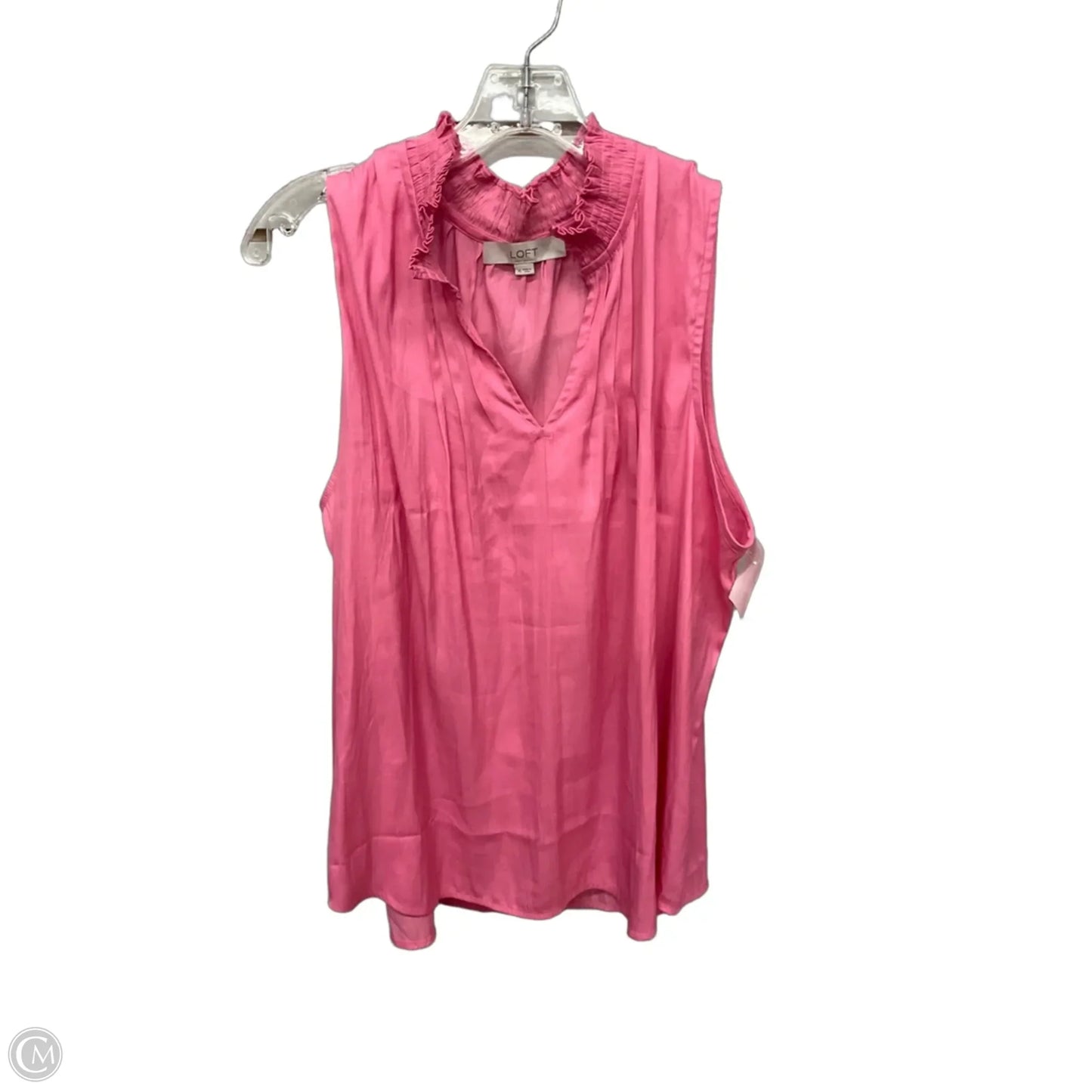 Blouse Sleeveless By Loft In Pink, Size: Xl