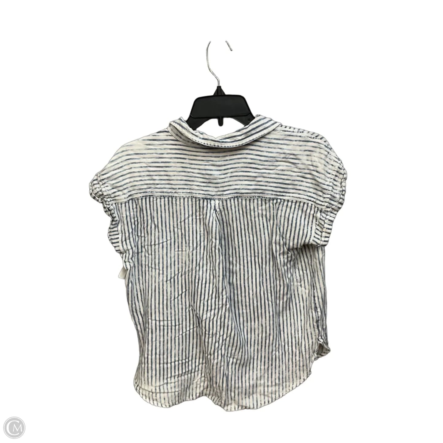 Top Short Sleeve By American Eagle In Striped Pattern, Size: M
