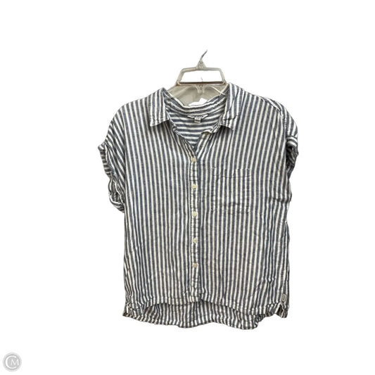 Top Short Sleeve By Orvis In Striped Pattern, Size: L