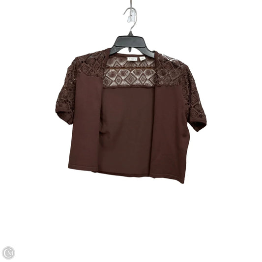 Top Short Sleeve By Cato In Brown, Size: M